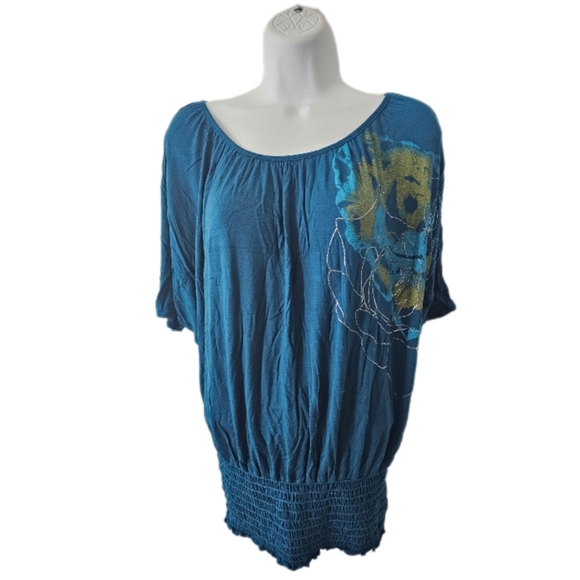 Flowy blue top - Picture 1 of 5